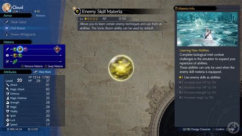 Getting Enemy Skill Materia in FF7 Rebirth & unlocking all  .
